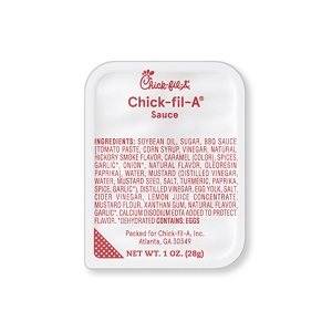 Chick-fil-A Dipping Sauces and Dressings Menu